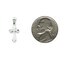 14K White Gold Cross Pendant Charm Jewelry Religious 21mm x 9mm